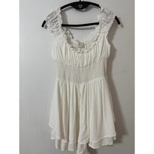Urban Outfitters Eyelet Sleeveless Romper - White - Size - S/P